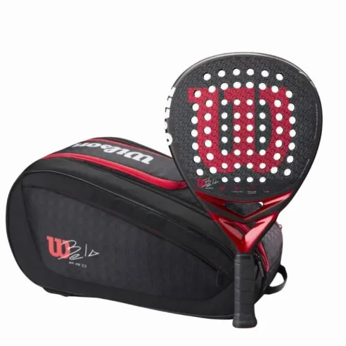 Pack Wilson Bela Pro V3 Schläger mit Padel Schlägertasche ein
