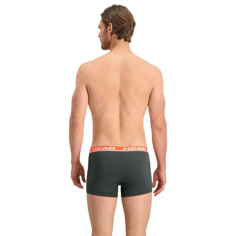 Head Basic Boxershorts Grau Rot 2 Stuck