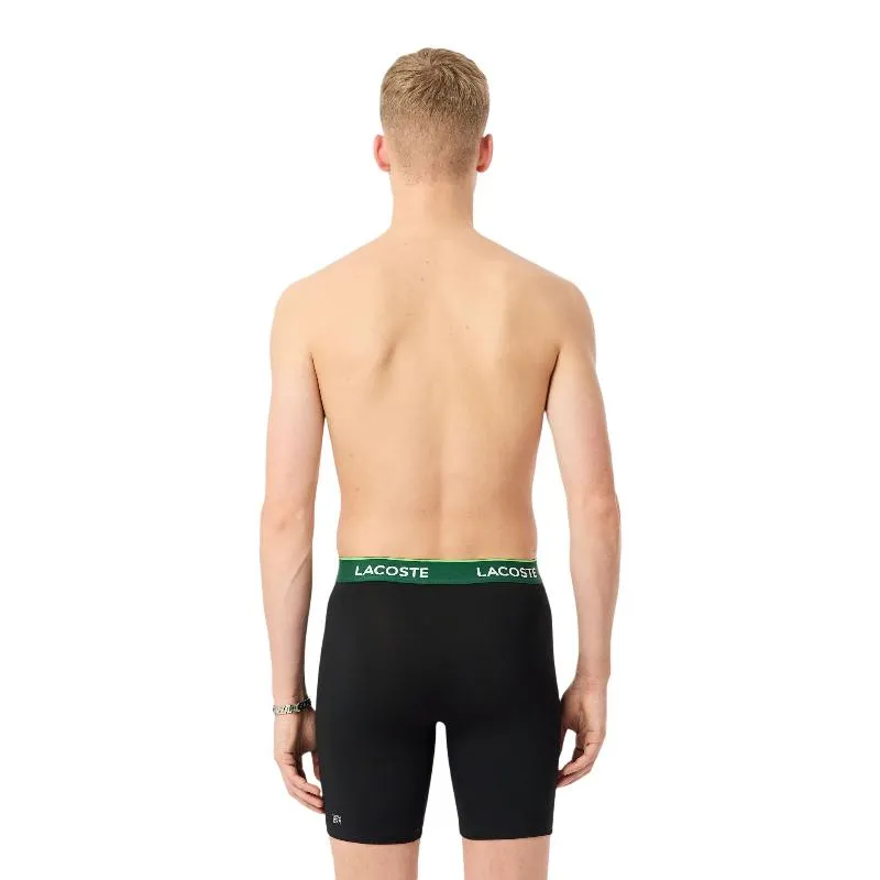 Lacoste Black Green Boxers 3 Unidades