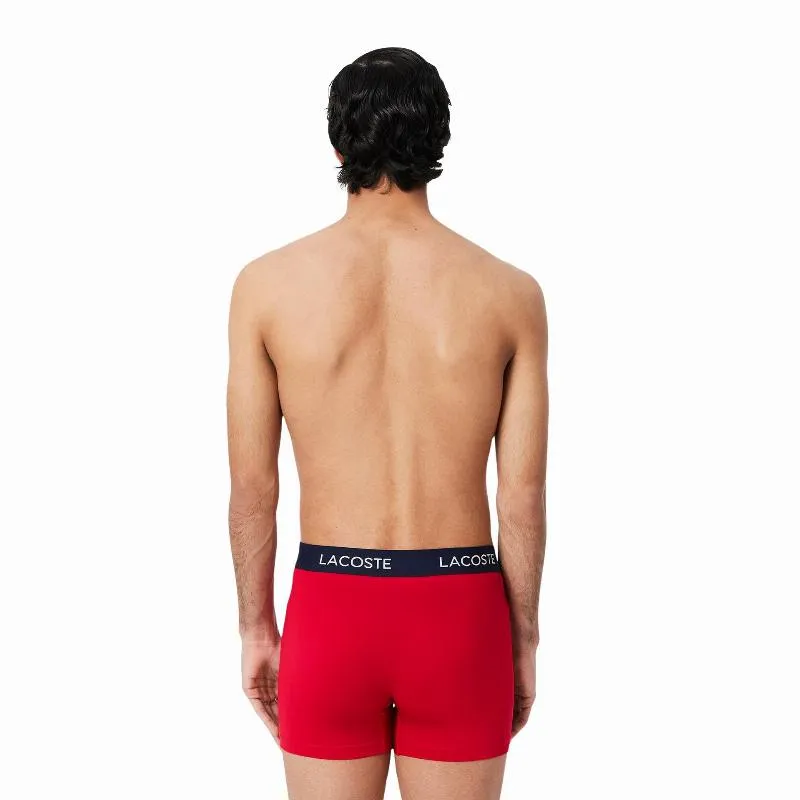 Lacoste Pique Marineblau Weiß Rot Boxershorts 3 Einheiten