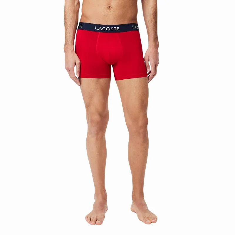 Lacoste Pique Marineblau Weiß Rot Boxershorts 3 Einheiten
