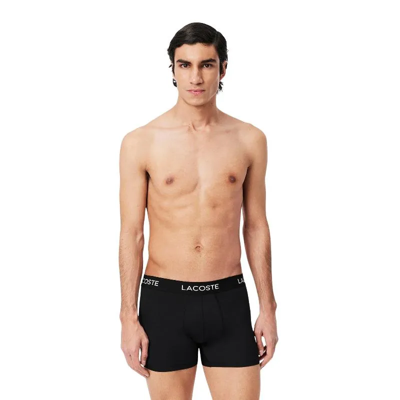 Lacoste Piqué Boxershorts in Schwarz 3 Einheiten