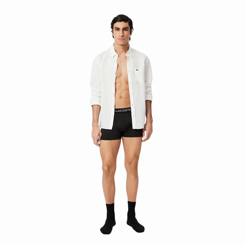 Lacoste Piqué Boxershorts in Schwarz 3 Einheiten