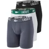 Lacoste Polyamid Boxers Weiß Grau Schwarz 3 Einheiten