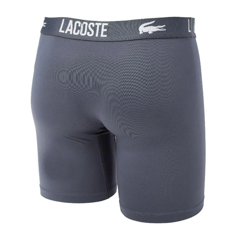 Lacoste Polyamid Boxers Weiß Grau Schwarz 3 Einheiten