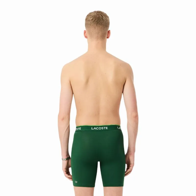 Lacoste Verde Branco Preto Boxer 3 Unidades
