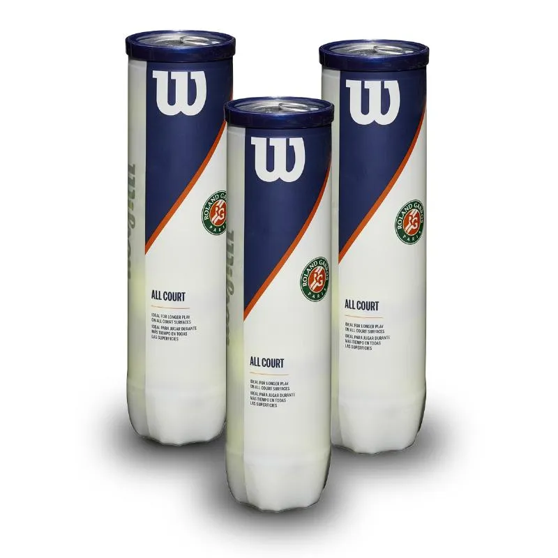 Packung mit 3 Wilson Roland Garros 4er-Pack Jollen