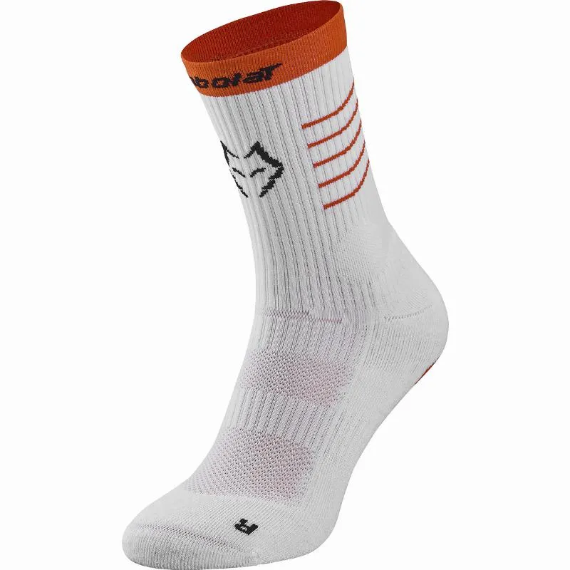 Babolat Juan Lebron Meio-Panturrilha Meia Laranja Branca 1 Par