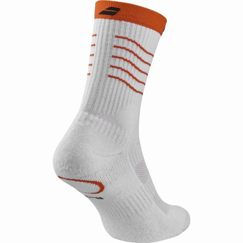 Babolat Juan Lebron Meio-Panturrilha Meia Laranja Branca 1 Par