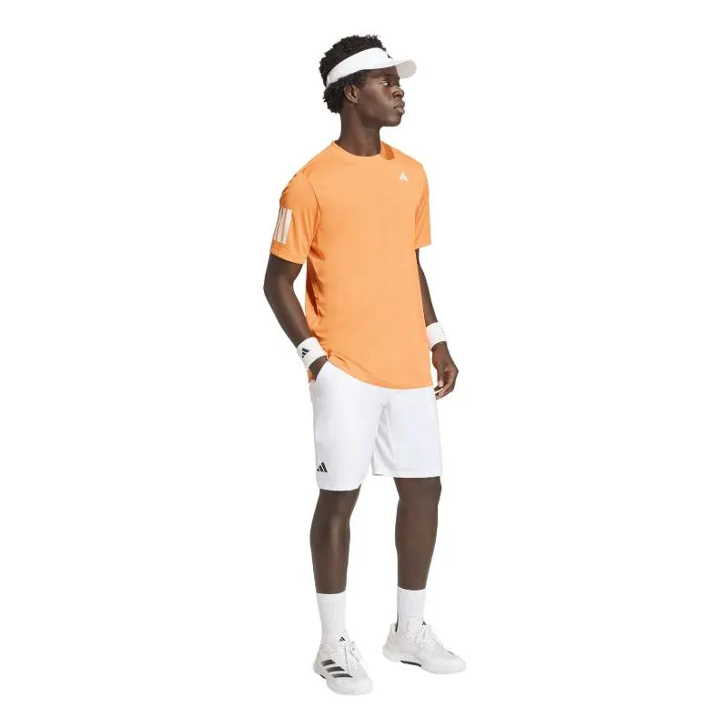 Adidas Club 3 Stripes Orange T-Shirt