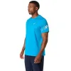 Asics Icon Edelstahloberkante Blau-Weiß-Creme-T-Shirt