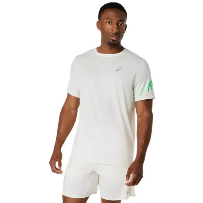 Camiseta Branca Verde Creme Asics Icon SS