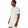 Asics Icon Edelstahloberteil weiß cremegrünes T-Shirt