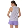 Asics Padel Court Print cremefarbenes lila Damen-T-Shirt