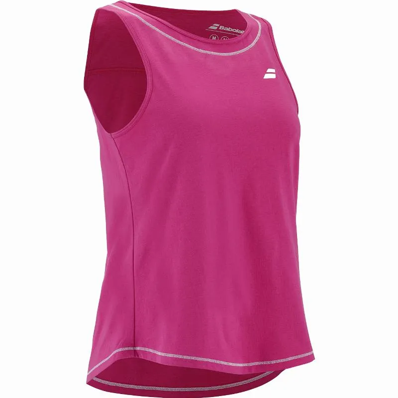 Camiseta Babolat Übung Cotton Rosa Oscuro Mujer