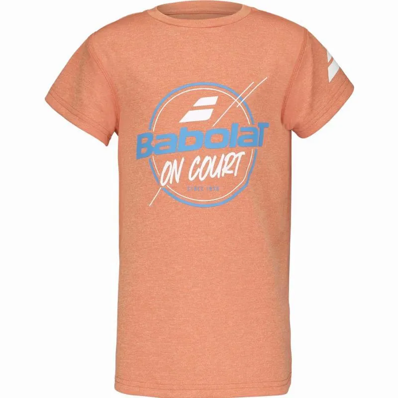 Camiseta Babolat Exercício Gráfico Naranja Junior