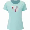 Camiseta Babolat Übungsbotschaft Azul Claro Mujer