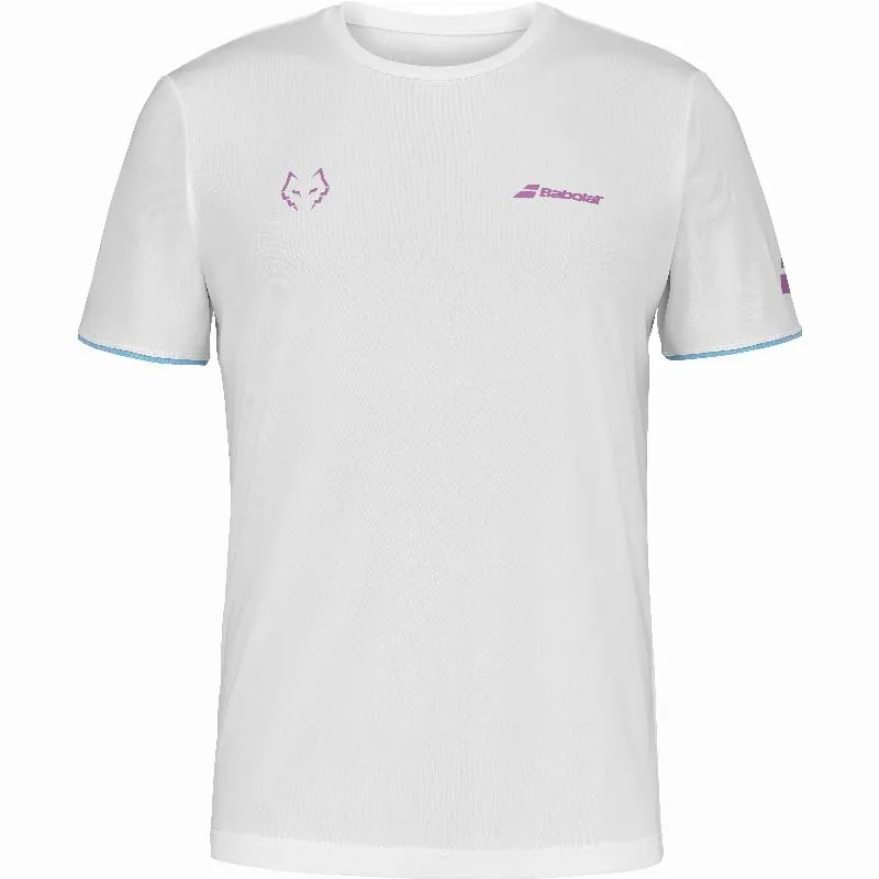 Camiseta Babolat Juan Lebron Branco Rosa