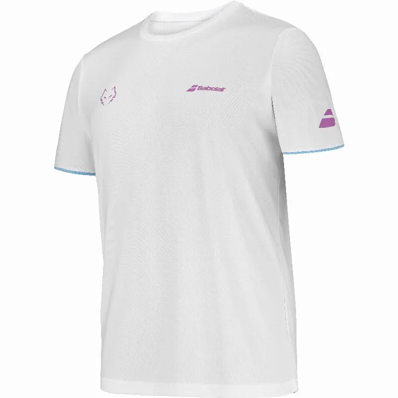 Camiseta Babolat Juan Lebron Branco Rosa