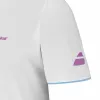Camiseta Babolat Juan Lebron Branco Rosa