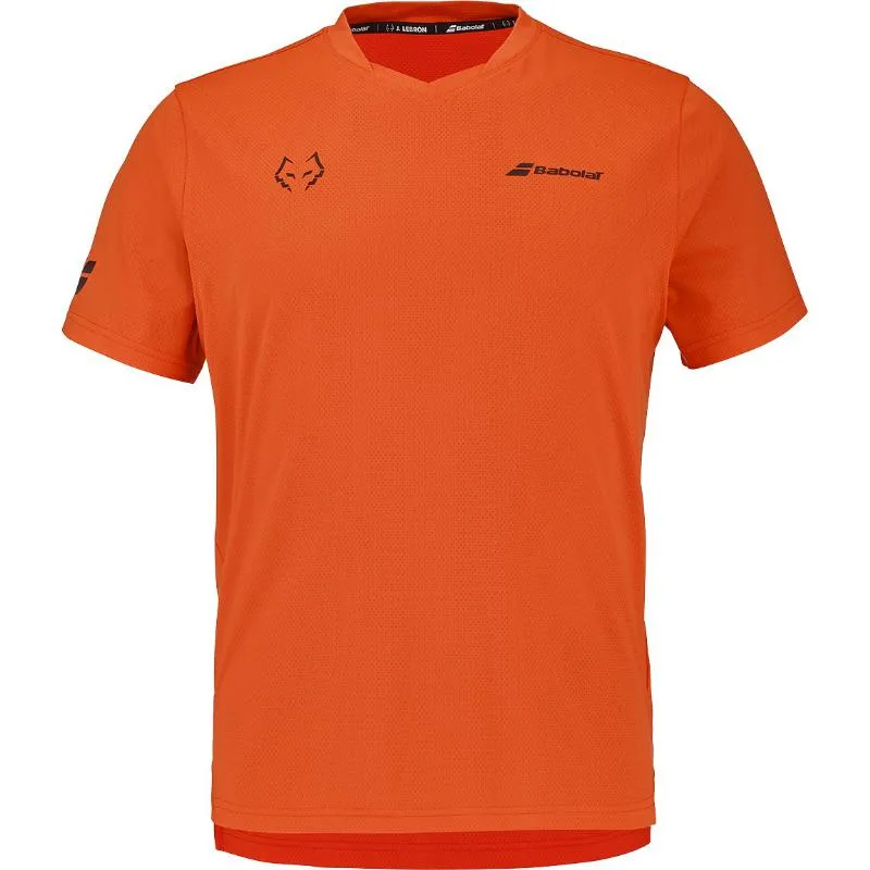 Babolat Juan Lebron camiseta laranja de gola redonda