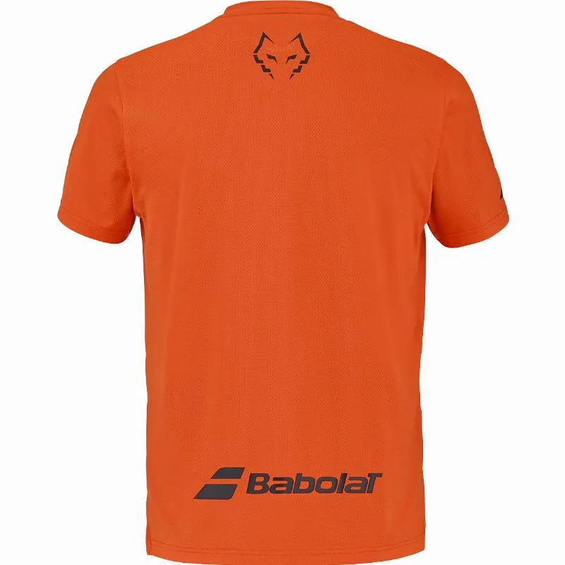 Babolat Juan Lebron camiseta laranja de gola redonda