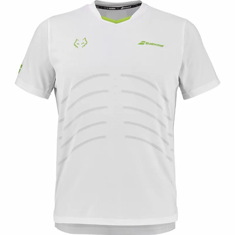 Camiseta Babolat Juan Lebron Réplica de Gola Crew Blanco