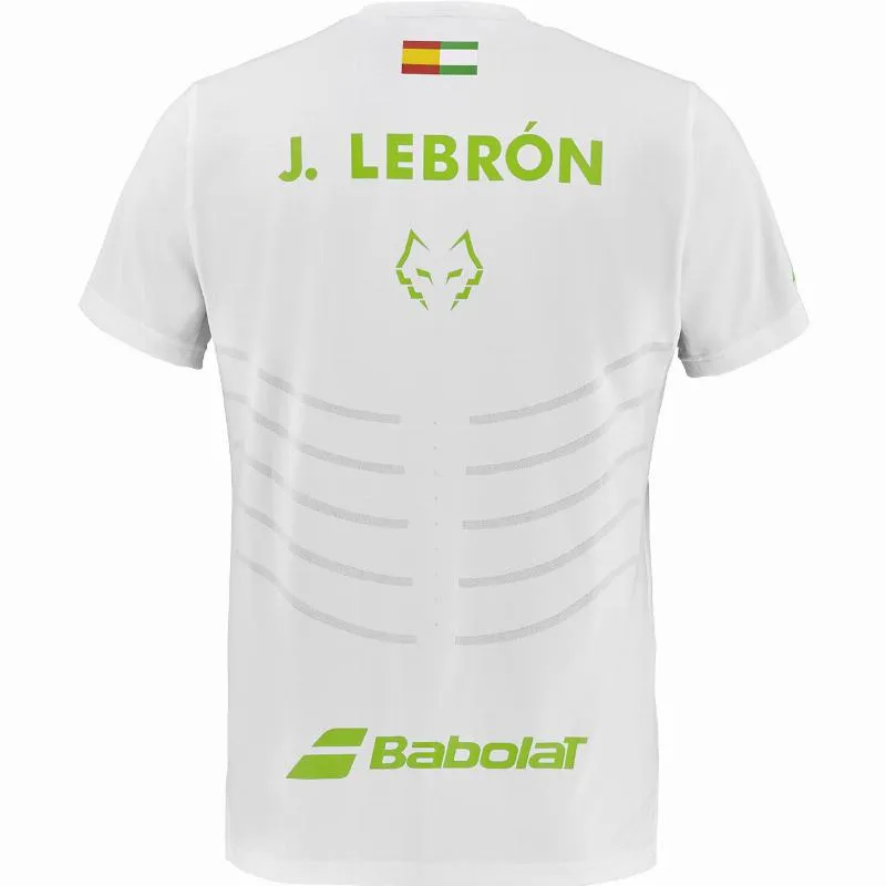 Camiseta Babolat Juan Lebron Réplica de Gola Crew Blanco