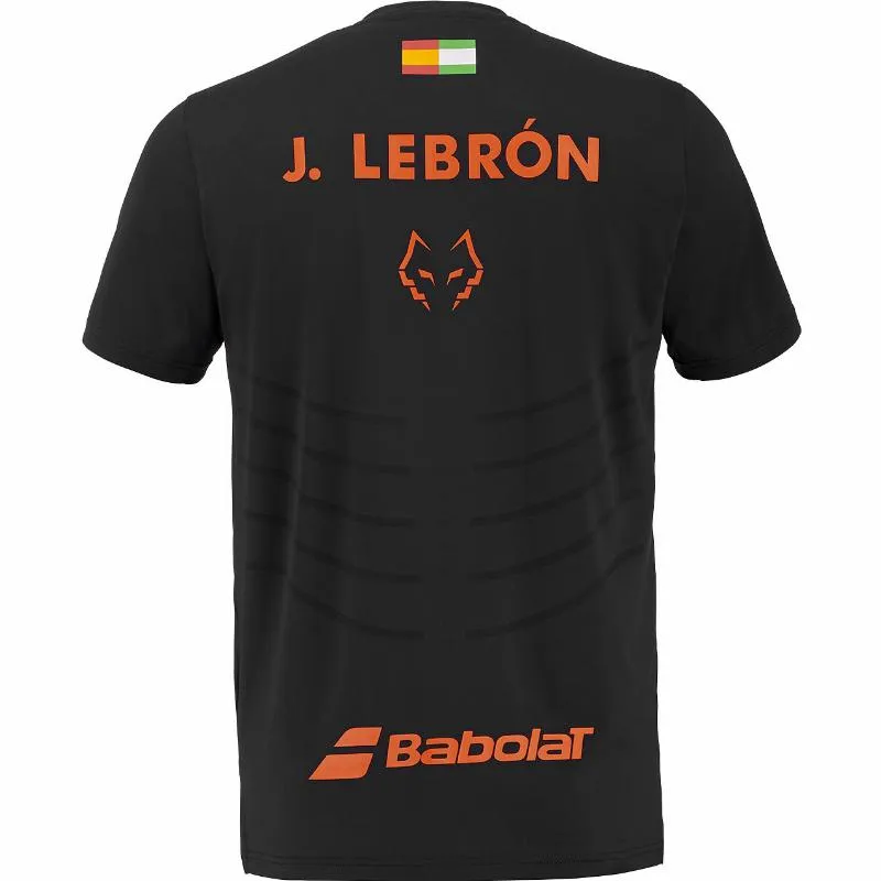 Camiseta Babolat Juan Lebron Réplica de Gola Redonda Negro