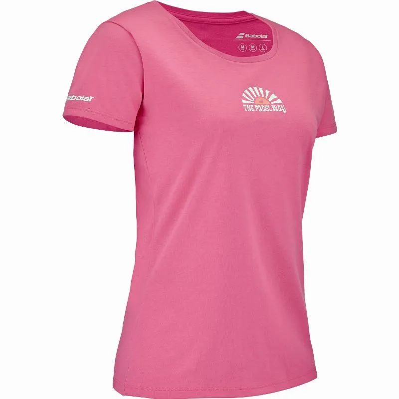 Camiseta Babolat Perf Baumwolle Rosa Mujer