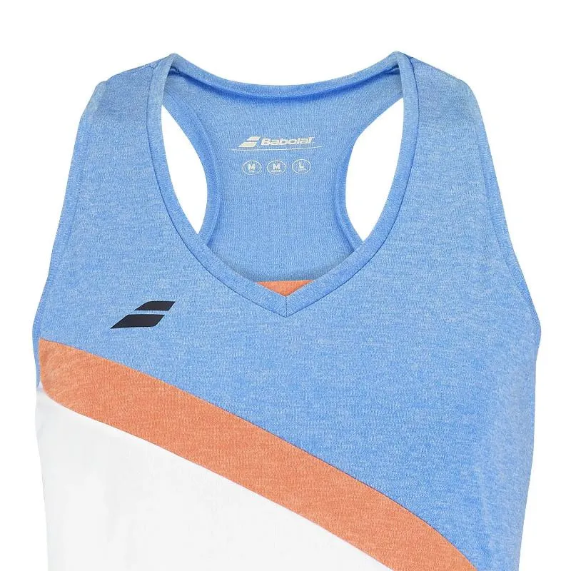 Camiseta Babolat spielt Blanco Azul Junior