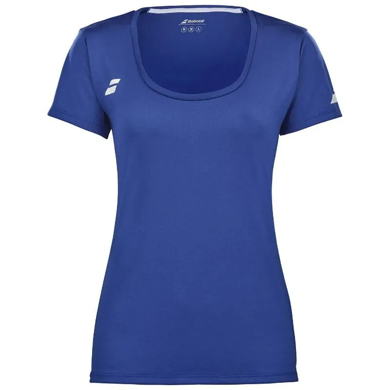 Camiseta Babolat Joga Capsleeve Azul Blanco Junior