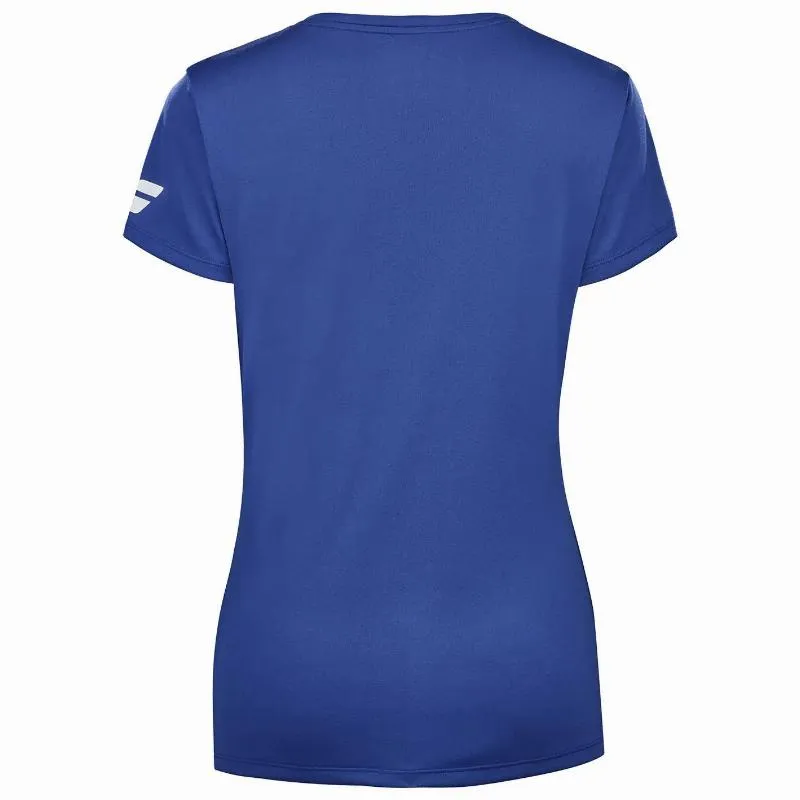 Camiseta Babolat Joga Capsleeve Azul Blanco Junior
