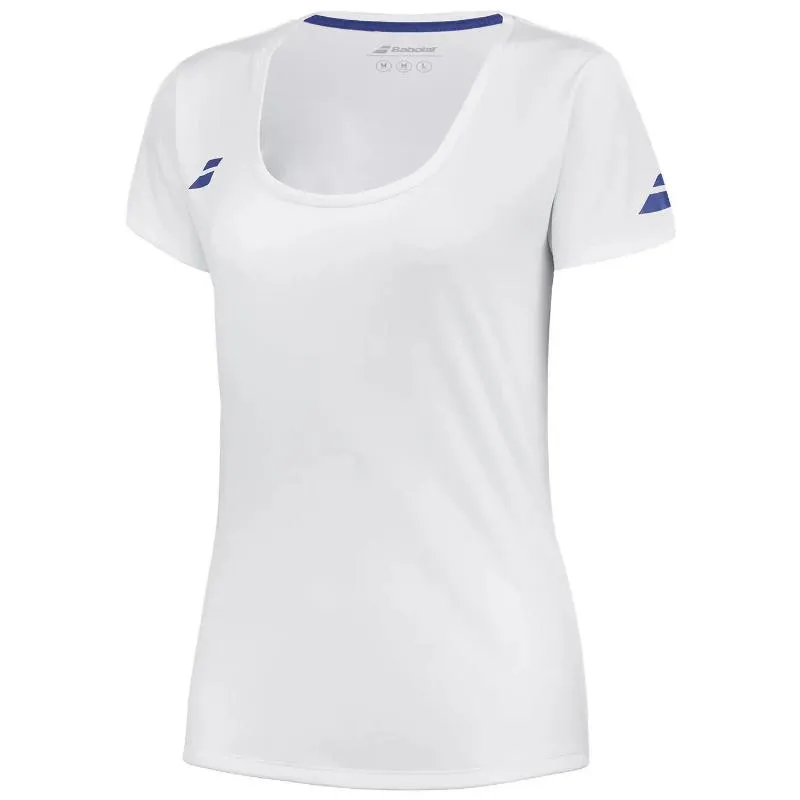 Camiseta Babolat spielt Capsleeve Blanco Azul Junior