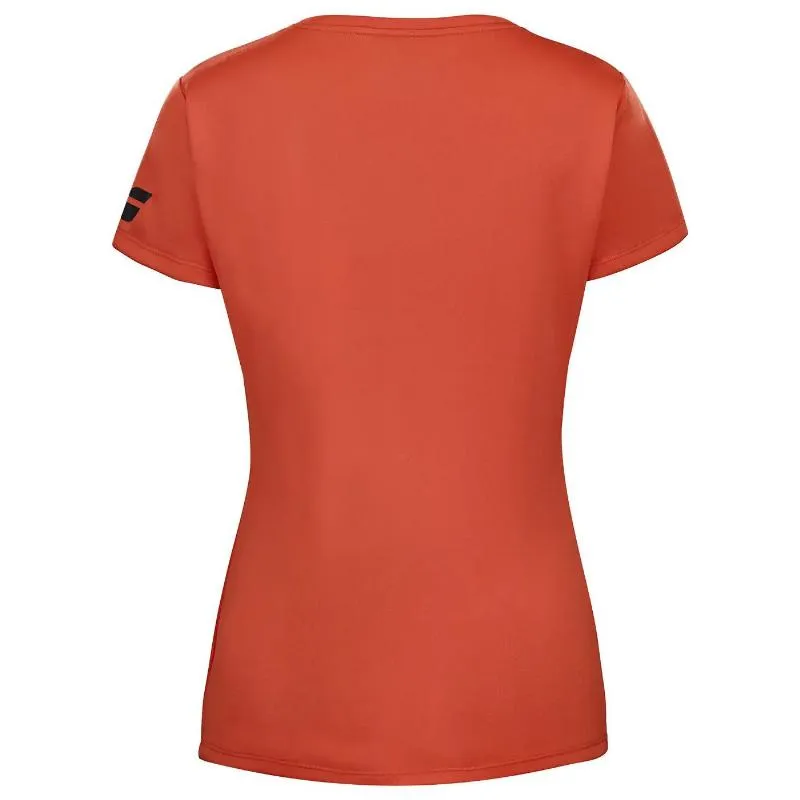 Camiseta Babolat Joga Capsleeve Rojo Naranja Junior
