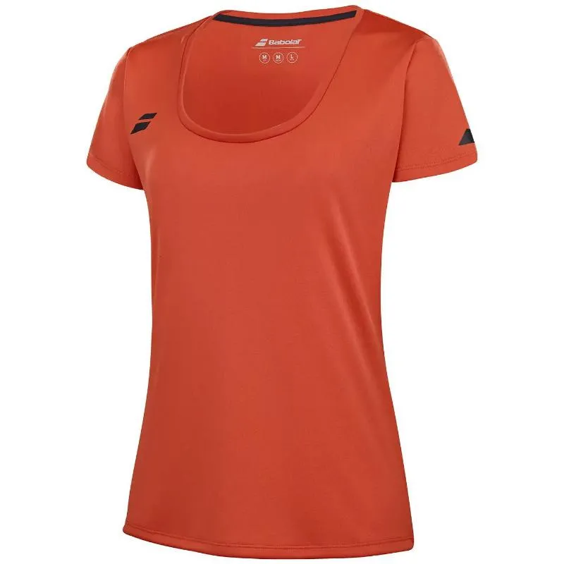 Camiseta Babolat spielt Capsleeve Rojo Naranja Junior