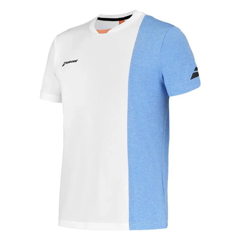 Camiseta Babolat spielt Crew Neck Blanco Azul Junior