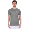 Bidi Badu Rundhals-T-Shirt Grau Weiß