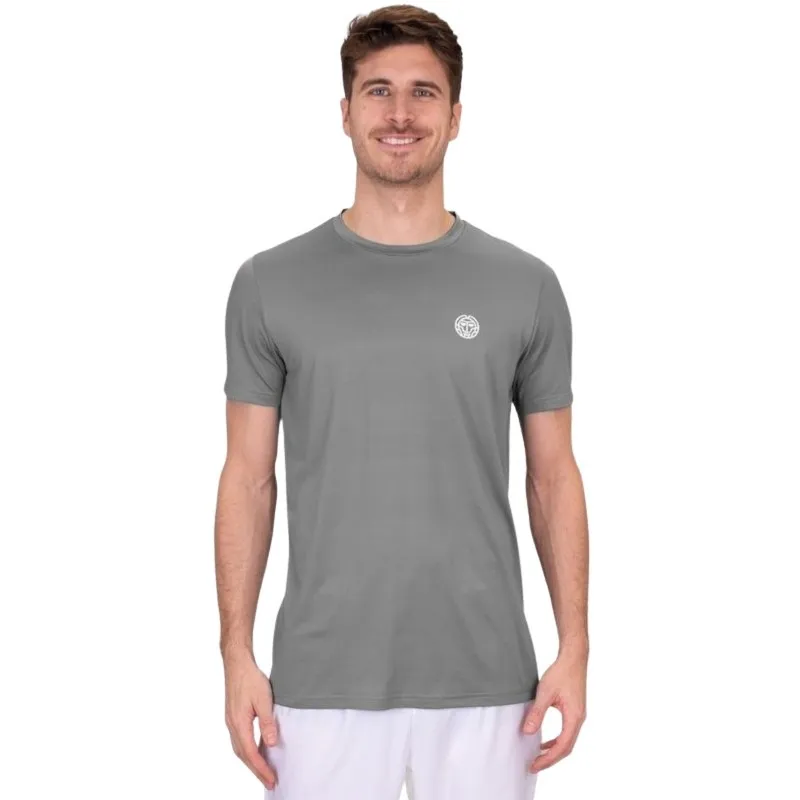 Bidi Badu Rundhals-T-Shirt Grau Weiß