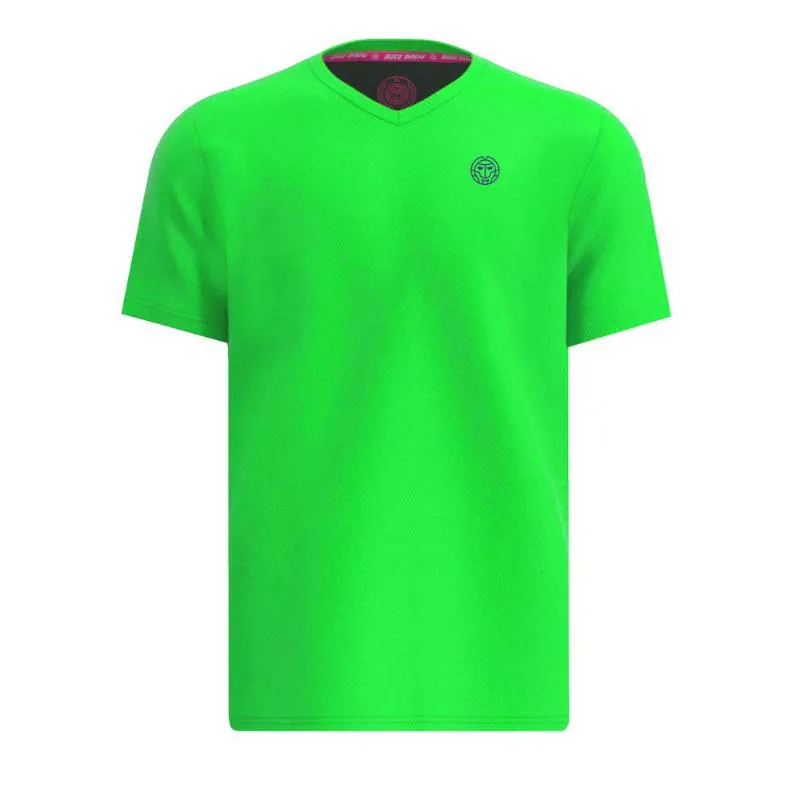 Camiseta Bidi Badu Tripulação Neon Verde Escuro Azul Júnior