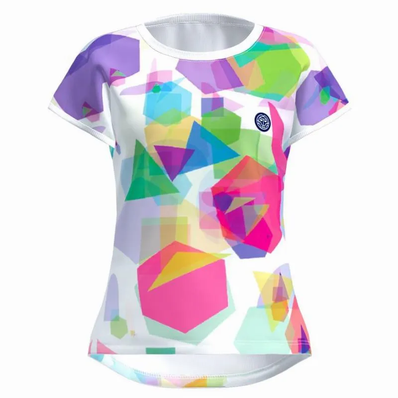 Bidi Badu Kaleido Capsleeve Branco Mix Camiseta Júnior