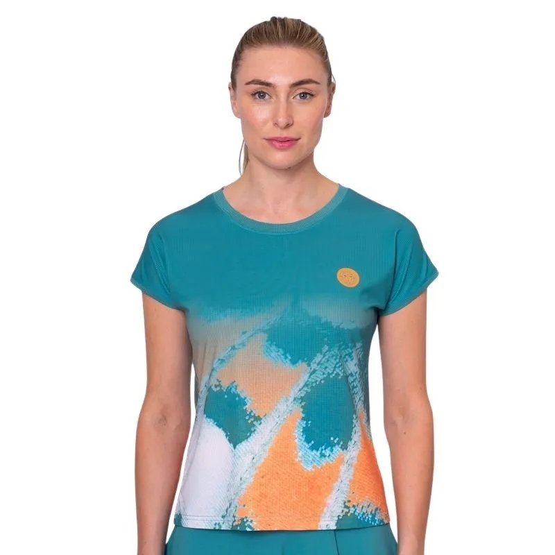 Bidi Badu Melbourne Capsleeve Petroleum T-Shirt Orange Damen