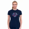 Bidi Badu New York Chill Dunkelblau Rot Damen T-Shirt