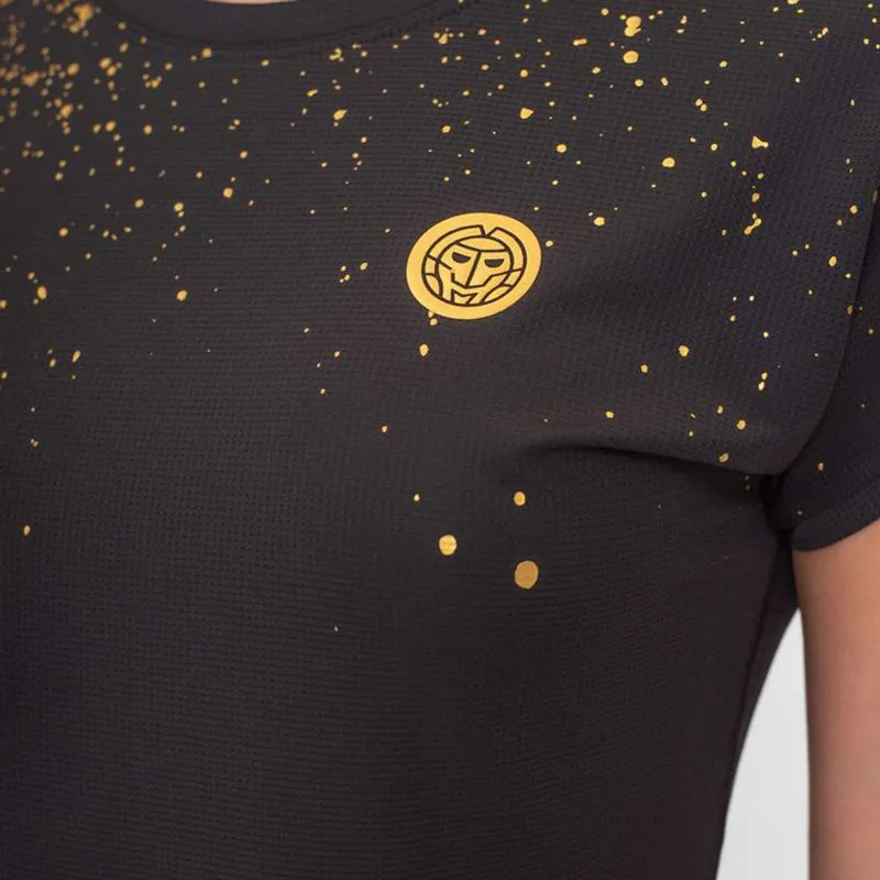 Bidi Badu Paris Capsleeve Schwarz Gold Damen T-Shirt