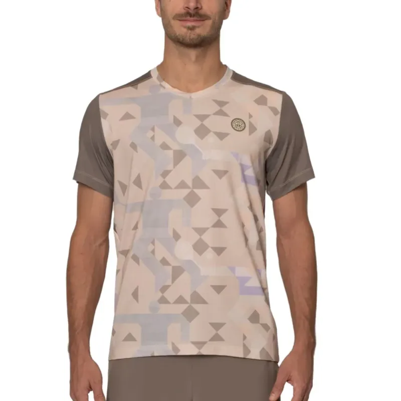 Bidi Badu Paris T-Shirt mit V-Ausschnitt Beige Braun