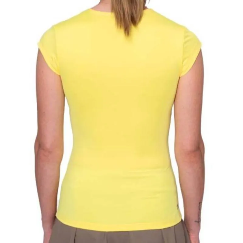 Camiseta Bidi Badu Spectrum Amarillo Mujer Mit V-Ausschnitt