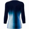 Bidi Badu Spectrum Damen-T-Shirt mit V-Ausschnitt Aqua Dunkelblau