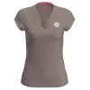 Camiseta Bidi Badu Spectrum V-Ausschnitt Marron Mujer