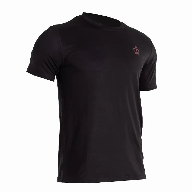 Schwarzes T-Shirt mit schwarzer Krone Cancun