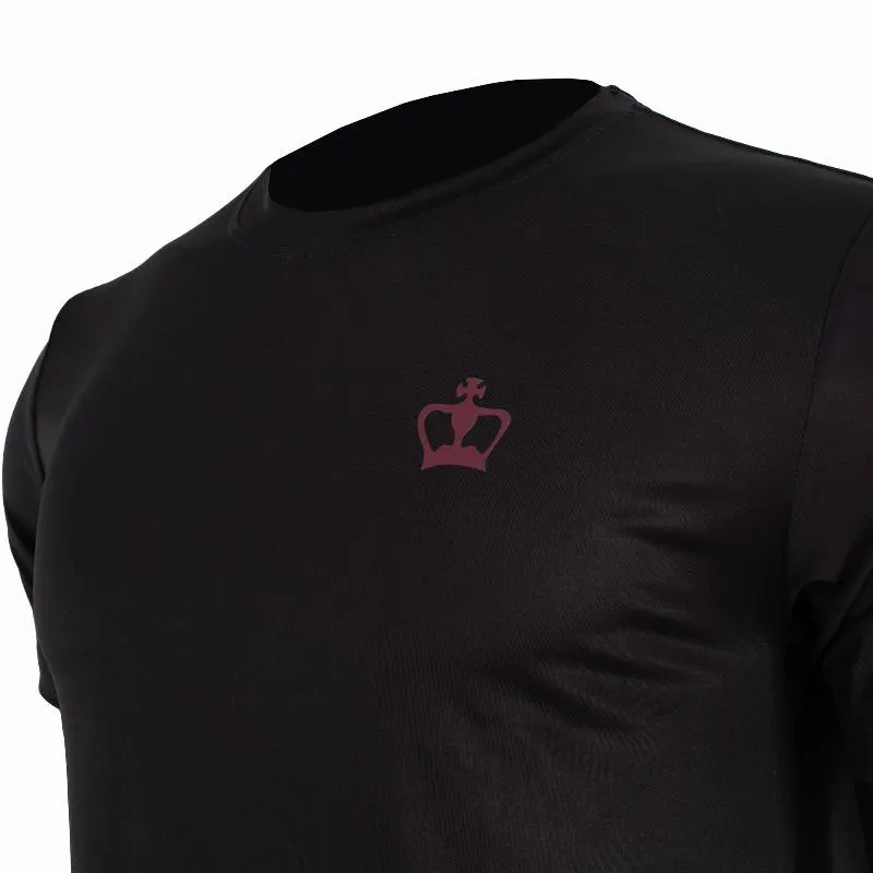 Schwarzes T-Shirt mit schwarzer Krone Cancun